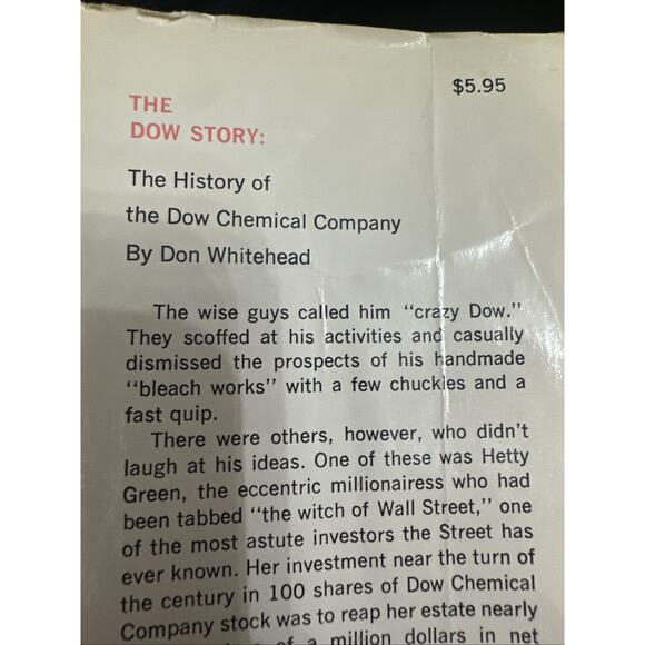 The Dow Story, 1968 Stated First Edition, History of the Dow Chemical Company - Picture 3 of 8